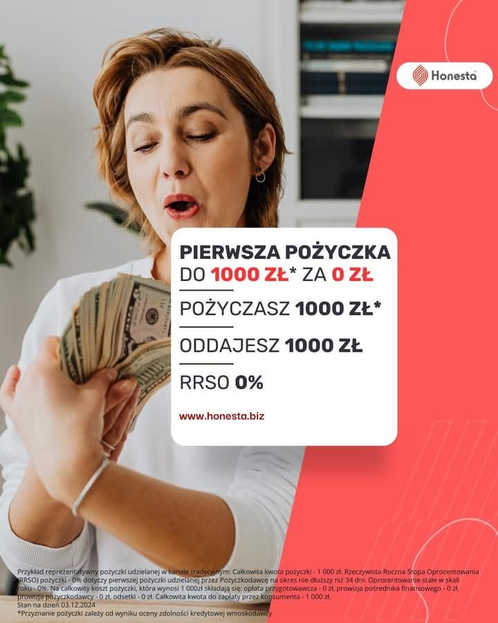 Szybka Gotówka POŻYCZKI KREDYTY,Z trudną historią kredytową!