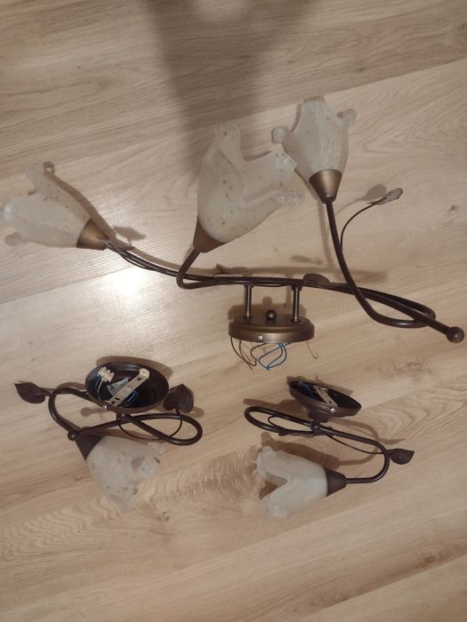 Żyrandol plus 2 kinkiety