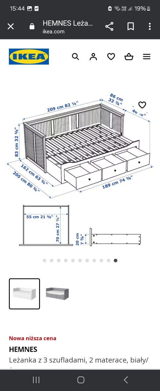 Łóżko Hemnes IKEA