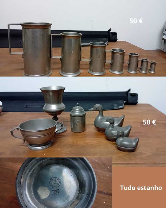 peças de estanho