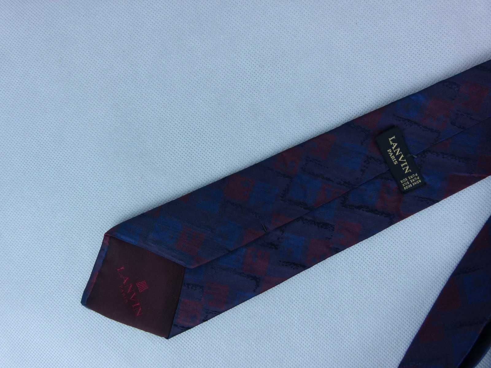 Lanvin Paris jedwabny krawat silk jedwab
