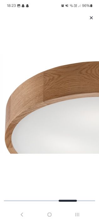 Plafon Eveline dąb 47 cm E27 Lamkur