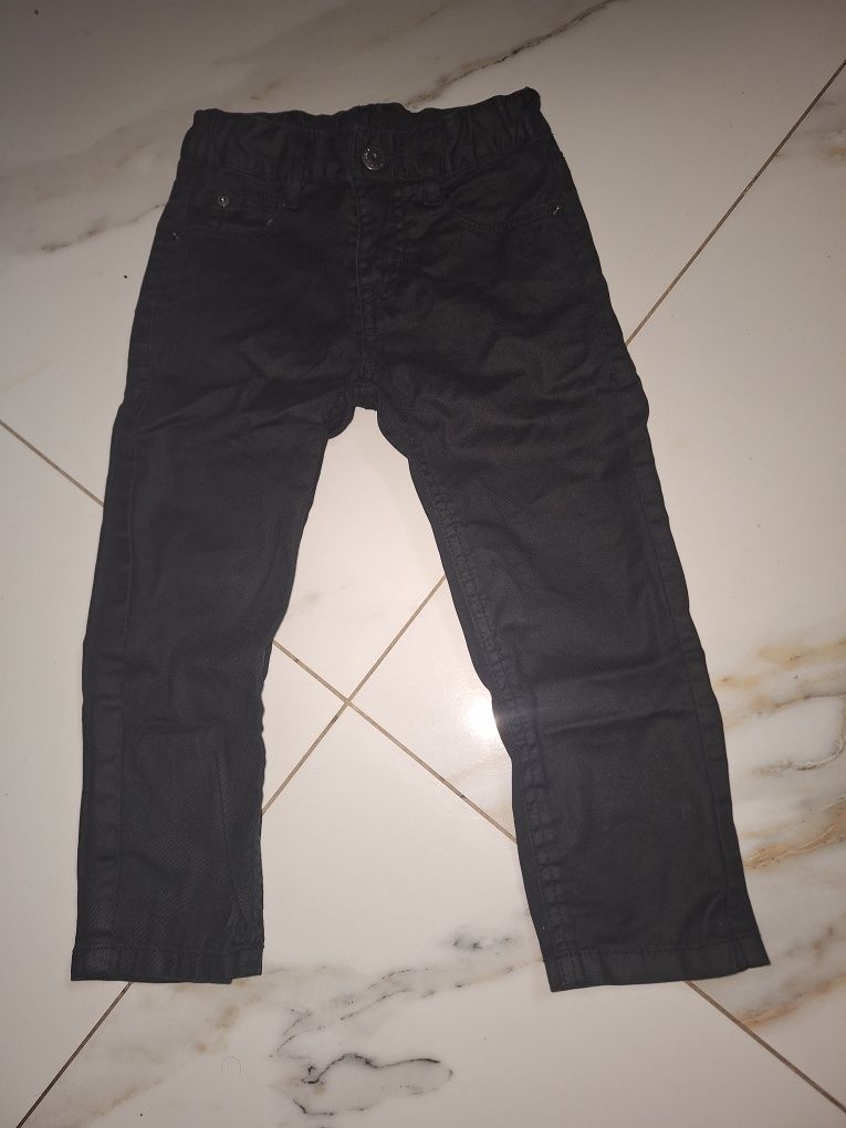 Spodnie czarne woskowane H&M 2-3 lata