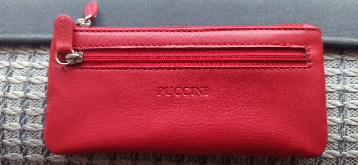 Etui na klucze Puccini czerwone i czarne