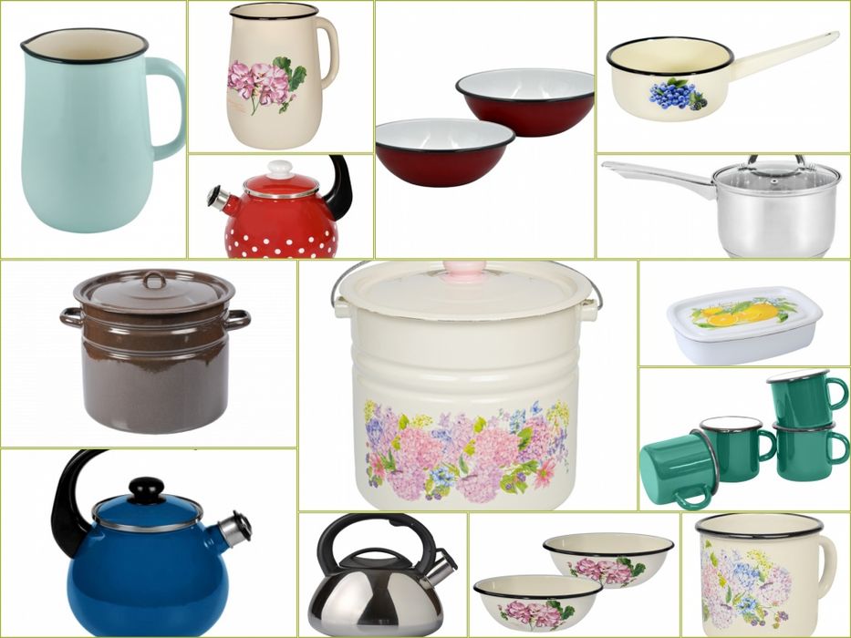 Кастрюли эмалированные нержавейка, качество огонь