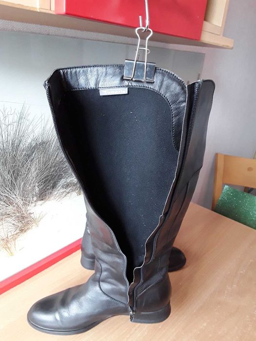 Kozaczki damskie wysokie -skóra, Tamaris 40