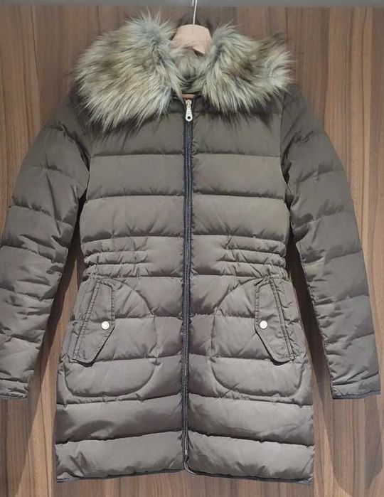 Massimo Dutti kurtka płaszcz puchowa S 36 odpinany kołnierz