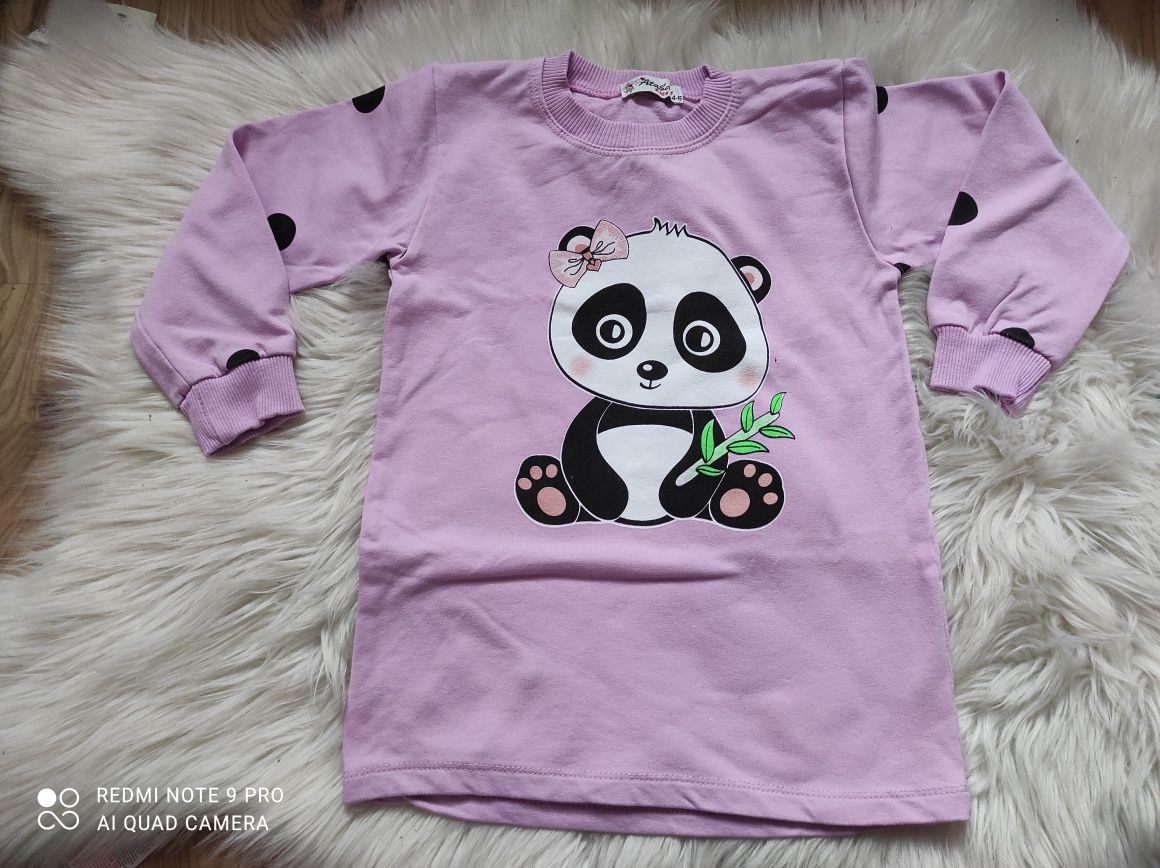 Bluza z pandą r. 110/116