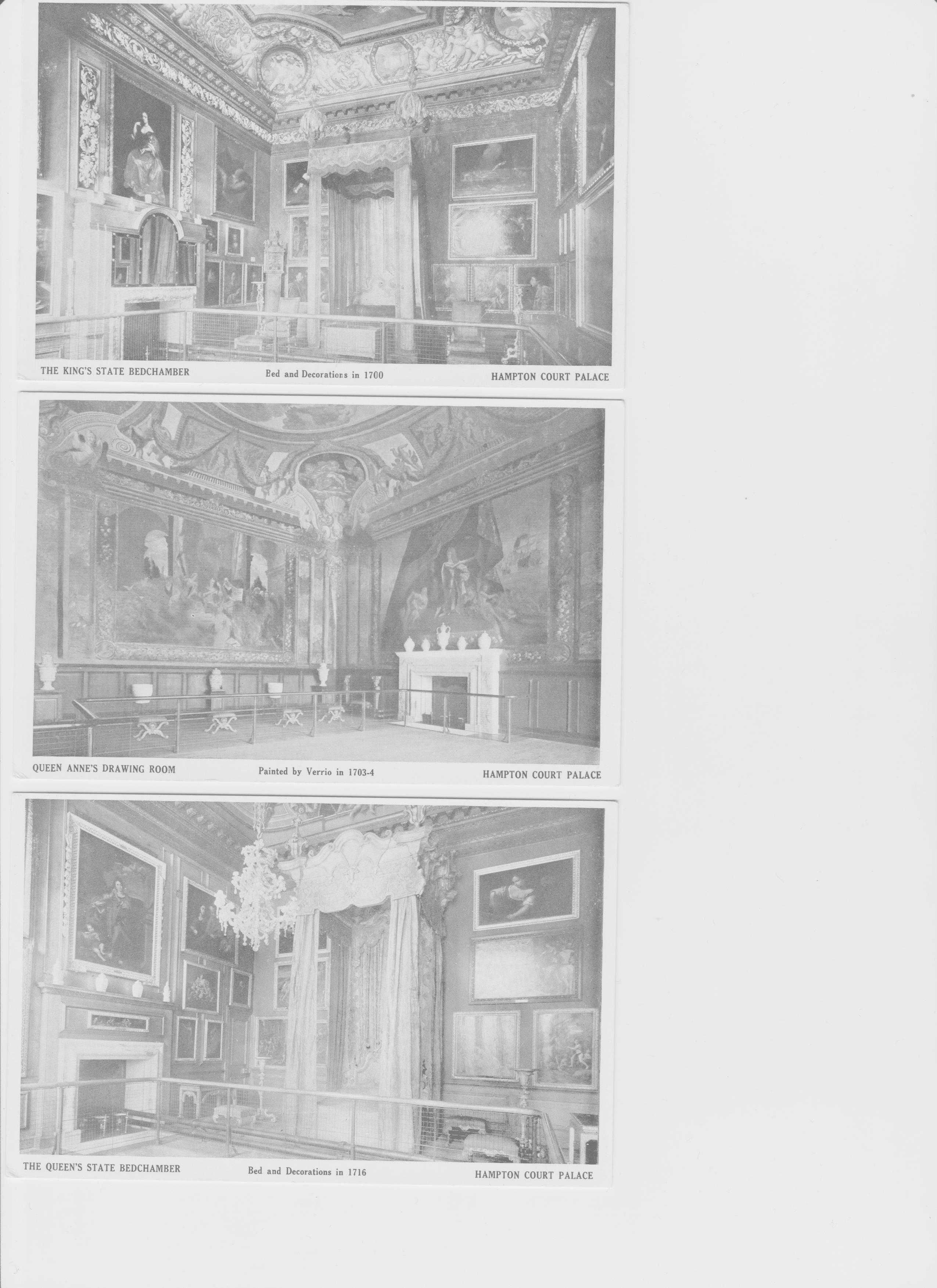 Почтовые карточки винтаж 8+буклет Postcard - Hampton Court Palace 1927