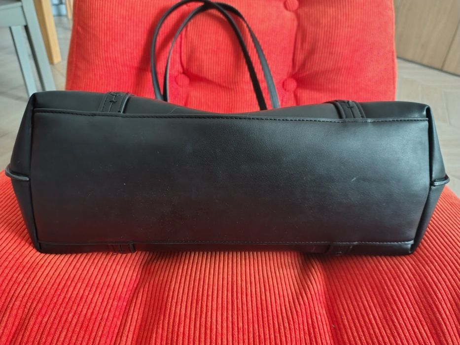 Torebka torba shopper ZARA czarna duża A4