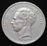 Belgia 50 franków 1940 - Leopold III - srebro