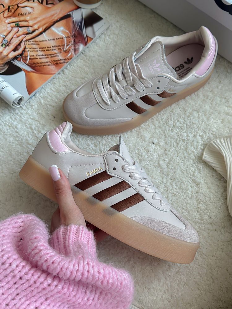 БЕЗ ПЕРЕДОПЛАТ‼️ Жіночі кросівки Adidas Samba Platform Beige самба