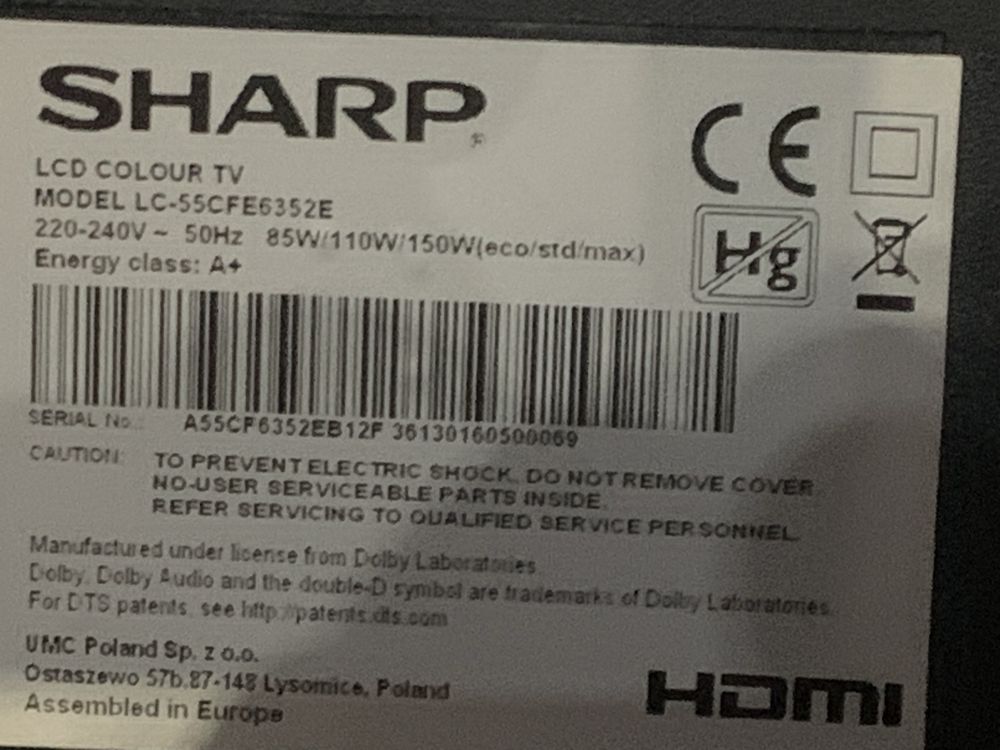 Telewizor lcd Sharp