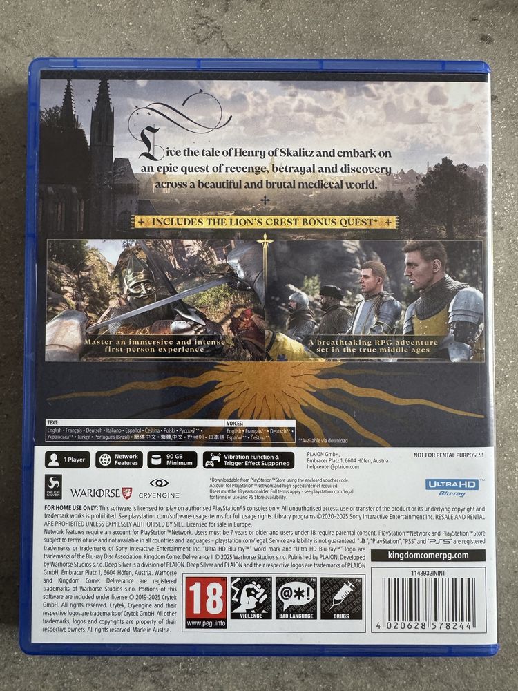 Kingdom Come Deliverance 2 - DAY ONE EDITION PS5