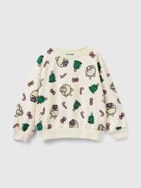 Świąteczny sweterek dla dziewczynki Benetton (r.116)