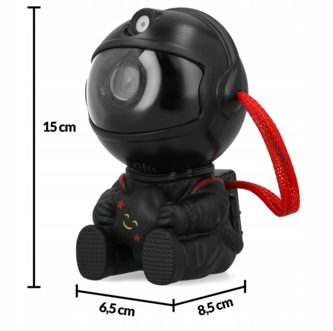 Projektor Gwiazd Astronauta Lampka Nocna 3D Obrotowy 360 Stopni+Pilot