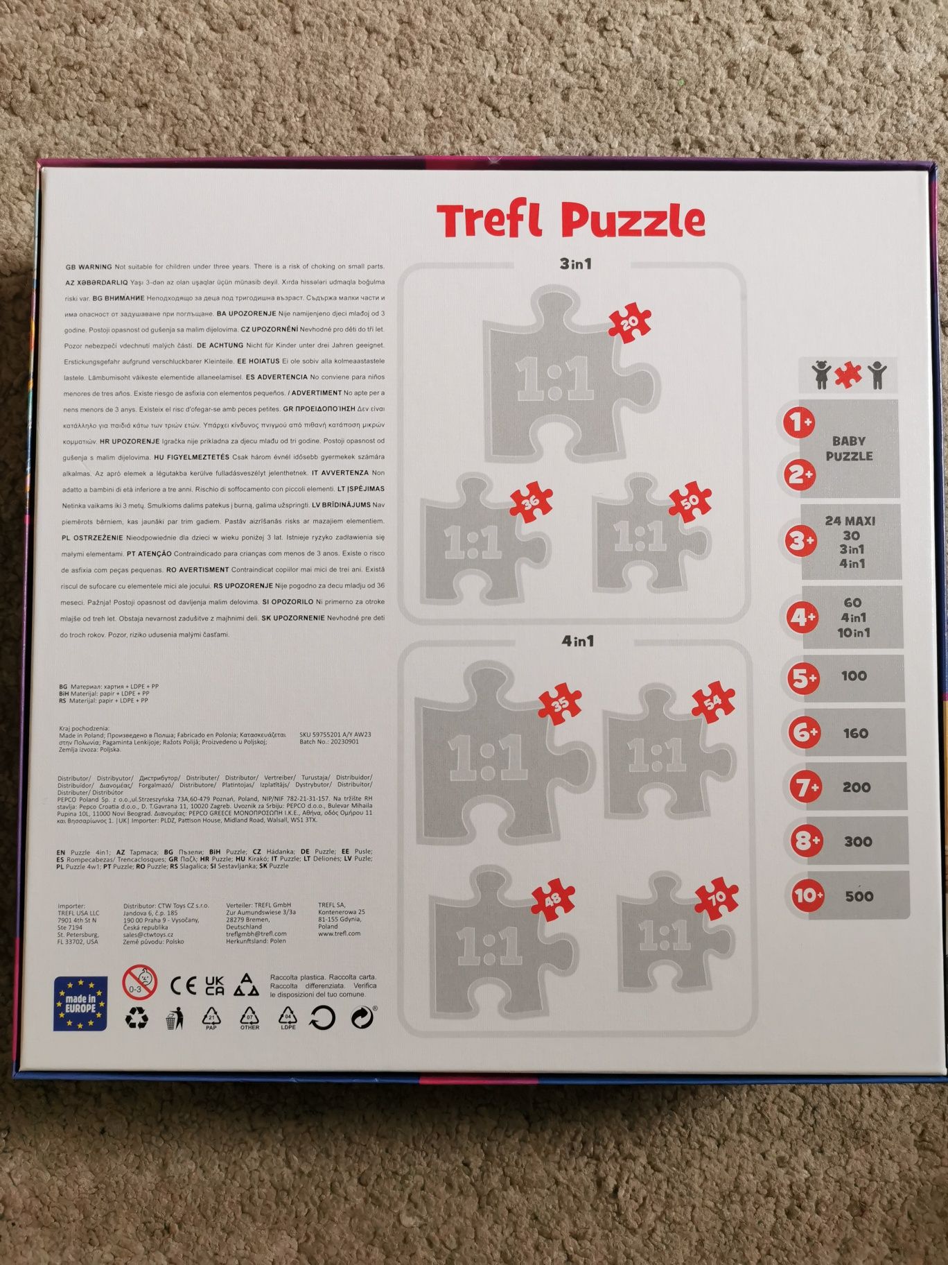 Jak nowe puzzle 4w1 Disney Princess Księżniczki