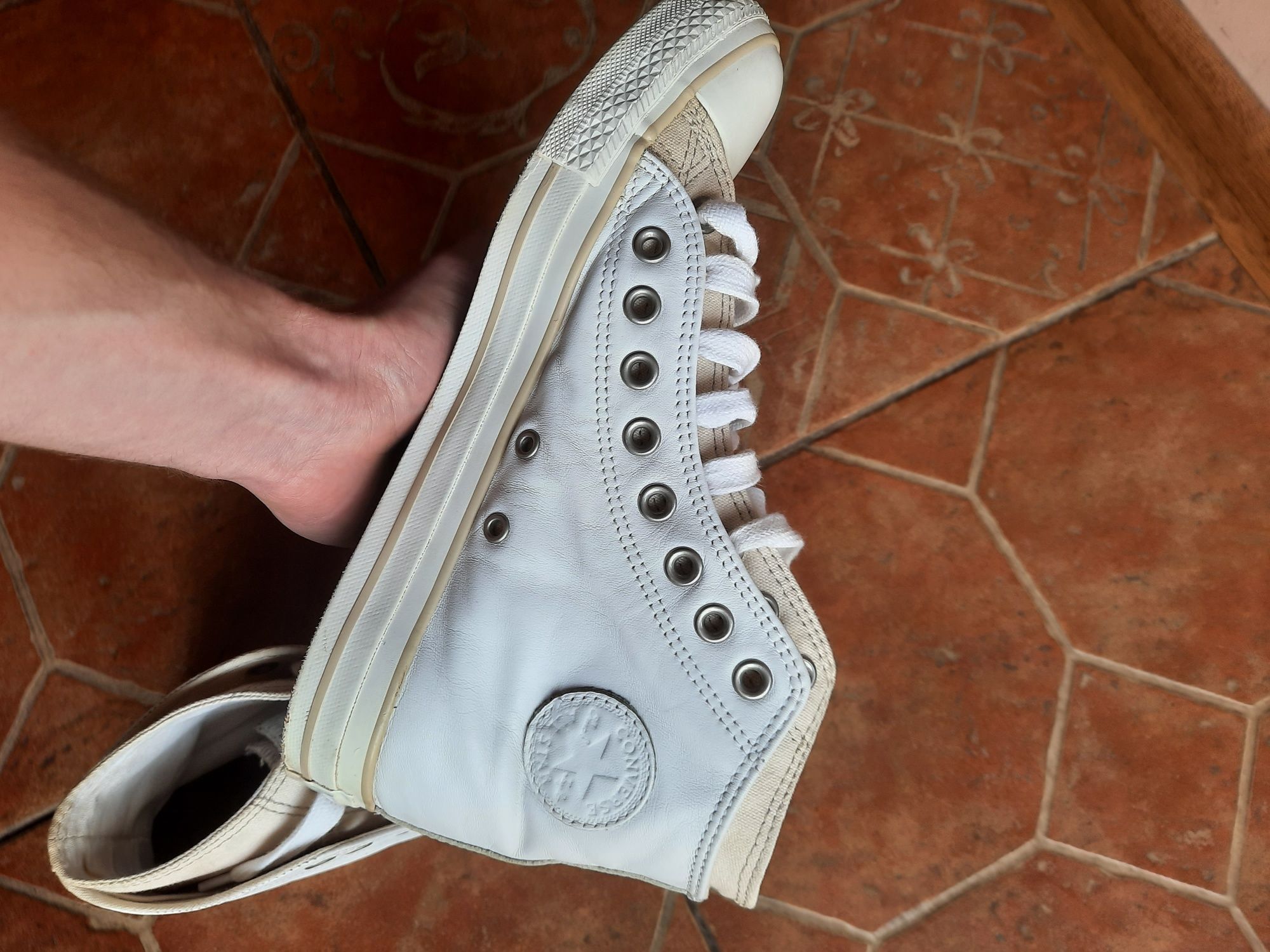 Converse белые двойные