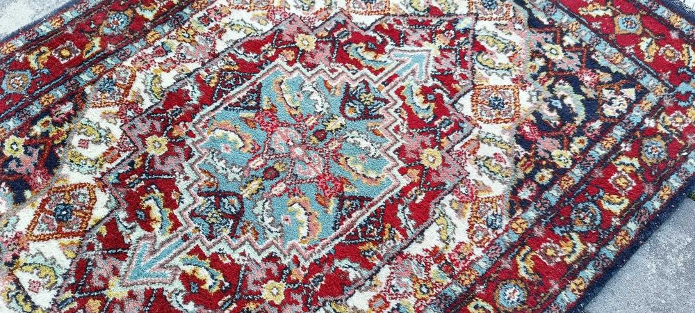 Kashan dywan wełniany tkany ręcznie 98 x 59 cm wełna perski