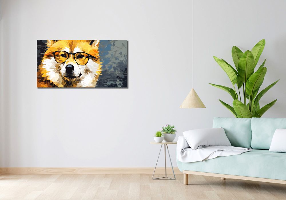 Obraz 100x50cm Intelektualny Psiak