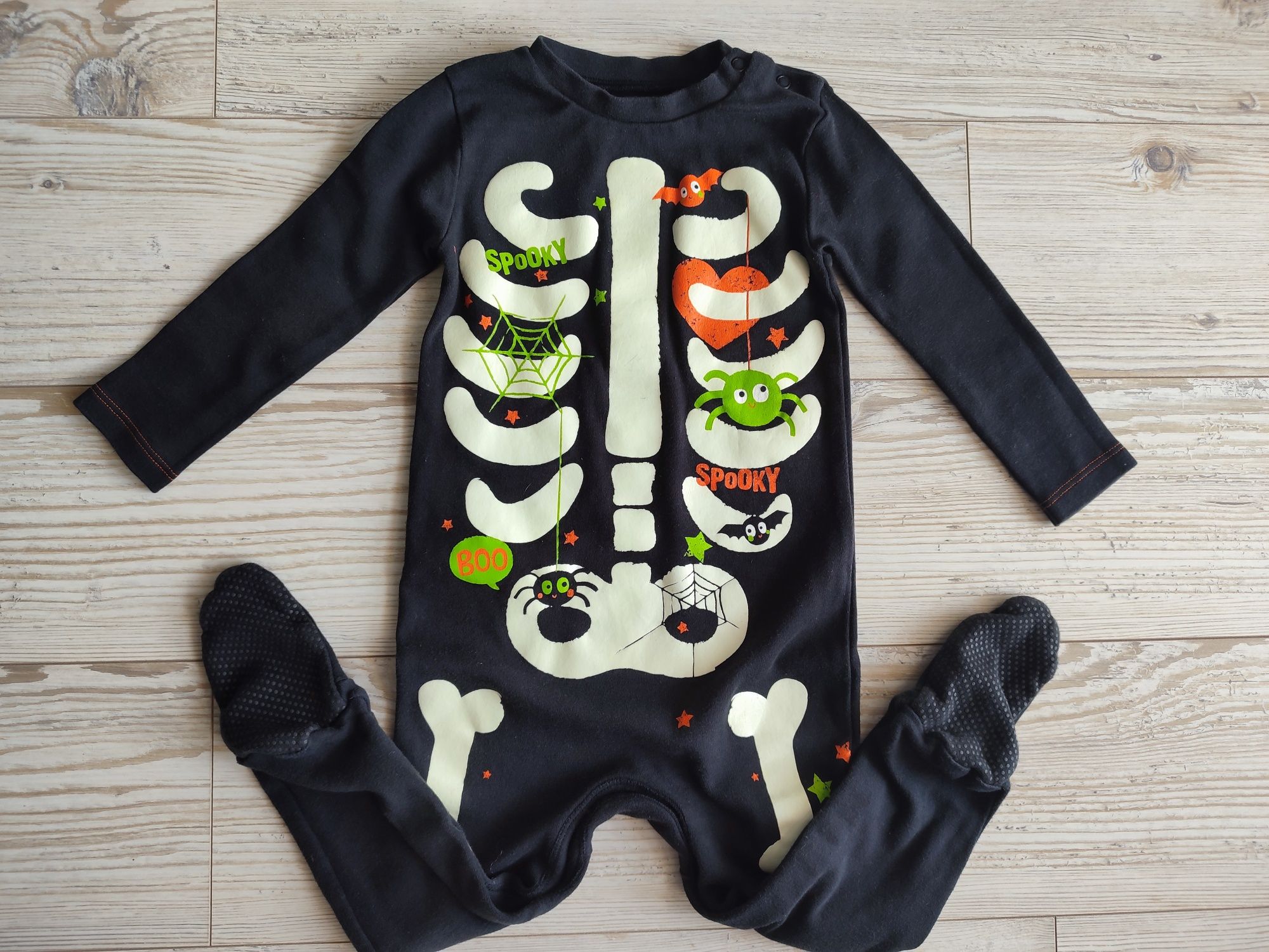 F&F śpiochy pajac świecący Halloween r.86