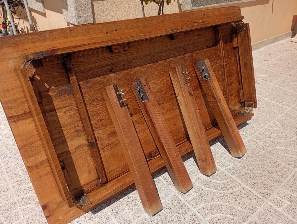 Mesa sala madeira maciça rústica