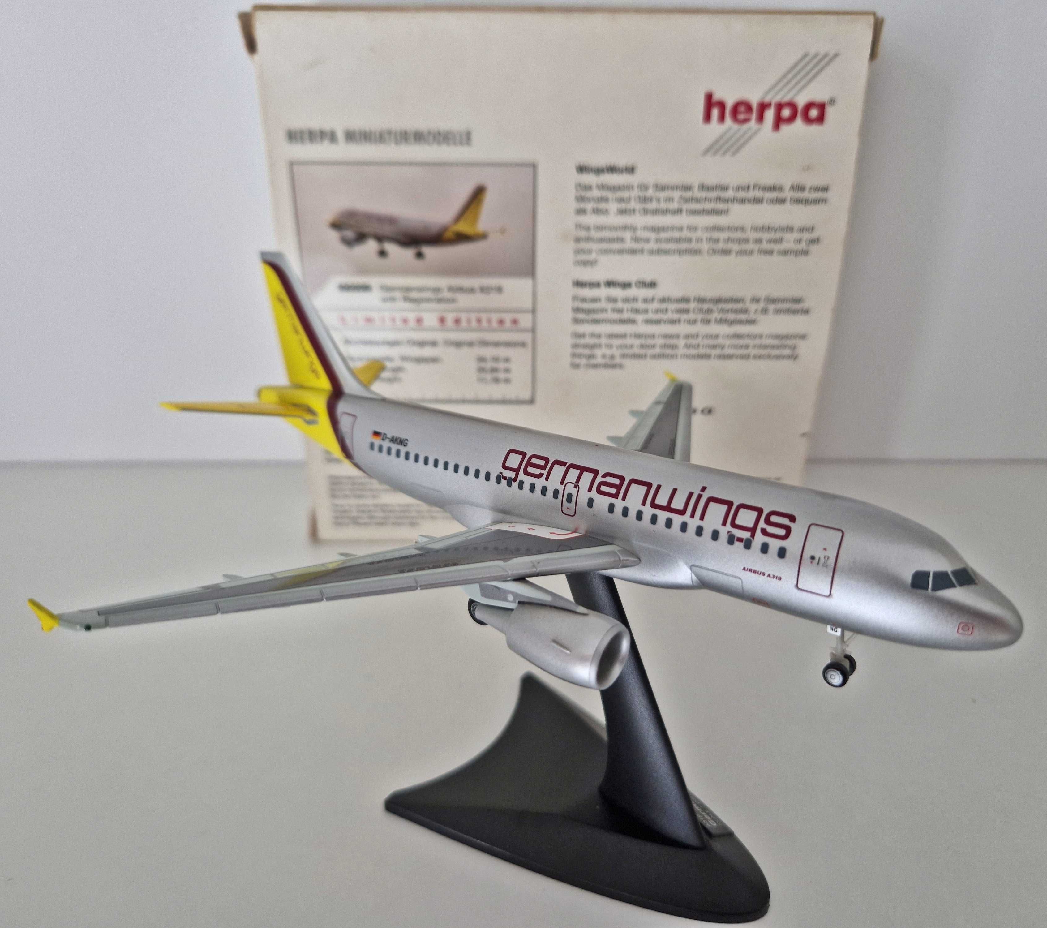 Airbus A319 Germanwings D-AKNG - model skala 1:200 - Herpa Wings