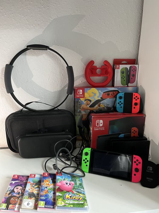 Nintendo swich zestaw jak na widocznym zdjęciu