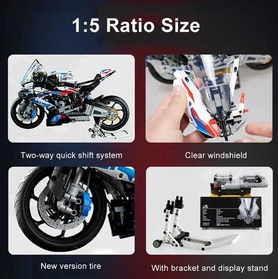 TECHNIC BMW Klocki M1000R Zestaw 45cm 1920el lego Pudelko