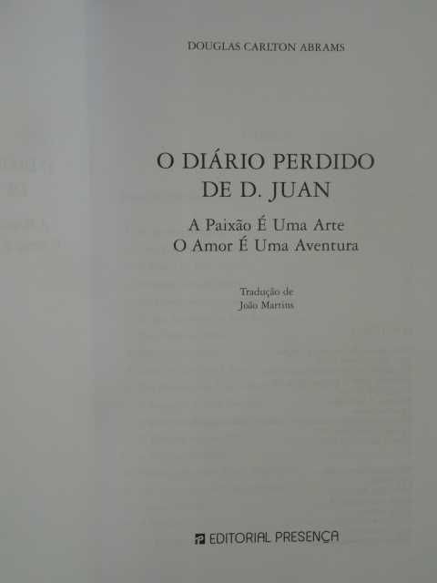 O Diário Perdido de Don Juan de Douglas Carlton Abrams - 1ª Edição