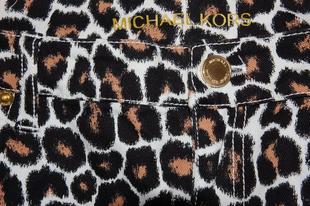 брюки Michael Kors Leopard skinny оригинал новые размер 8-ка 30