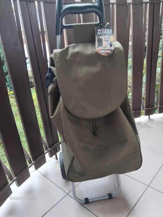Wózek zakupowy w kolorze khaki