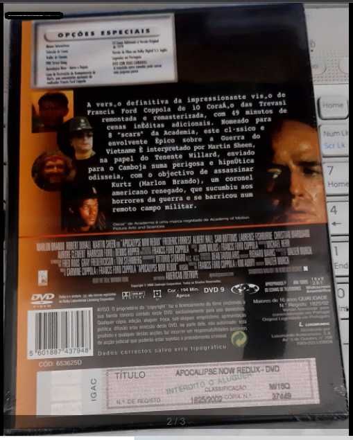 Dvd NOVO Apocalypse Now Redux SELADO Filme Francis Ford Coppola Marlon