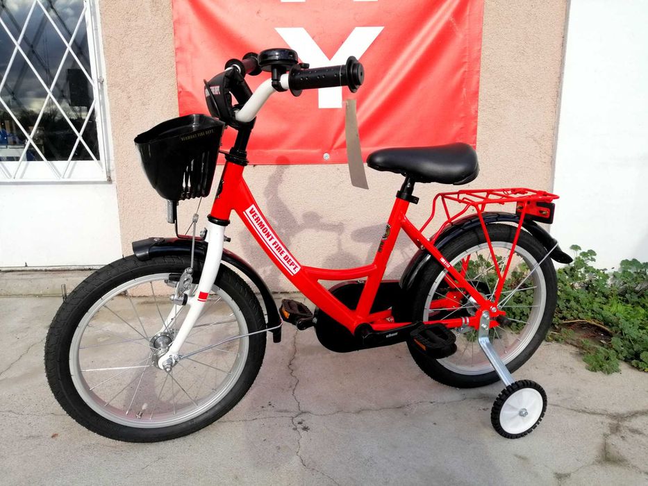 NOWY VERMONT FIRE DEPARTMENT *Koła 16* Dziecięcy Kółka Boczne Koszyk!