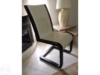 Cadeiras design Wengue e pele