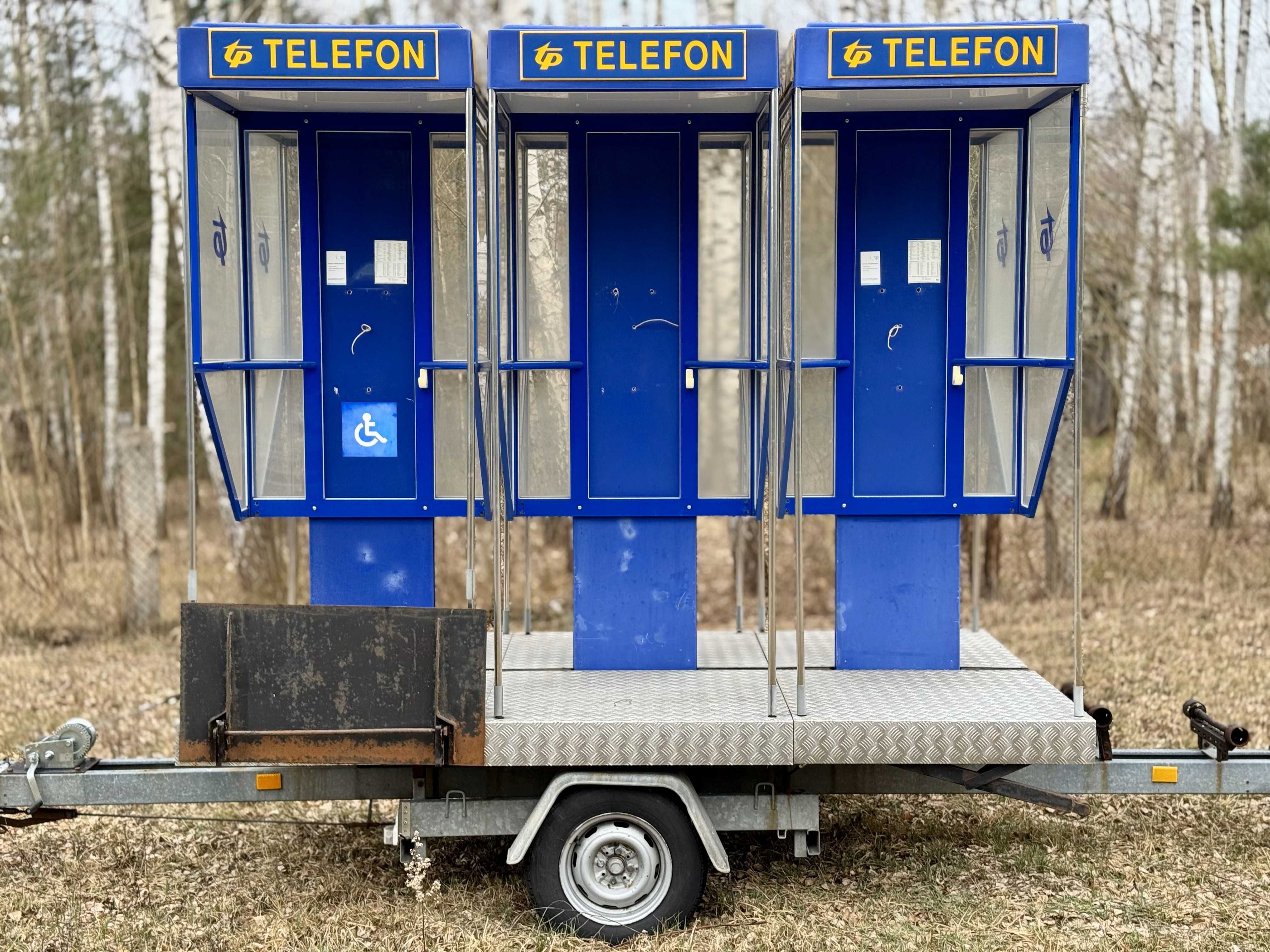 Budki telefoniczne platforma TP TPSA przyczepa Niewiadów N610