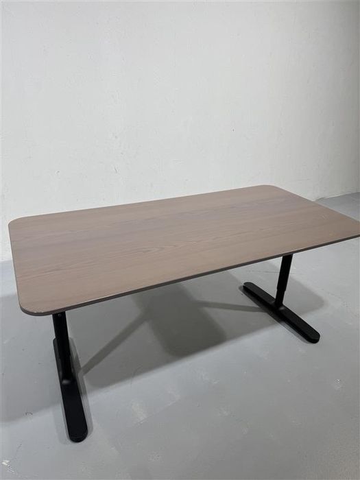 Biurko IKEA Bekant 160x80 szaro czarne