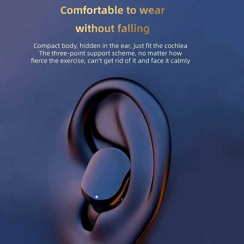 Auriculares Bluetooth sem fios com microfone, ecrã LED