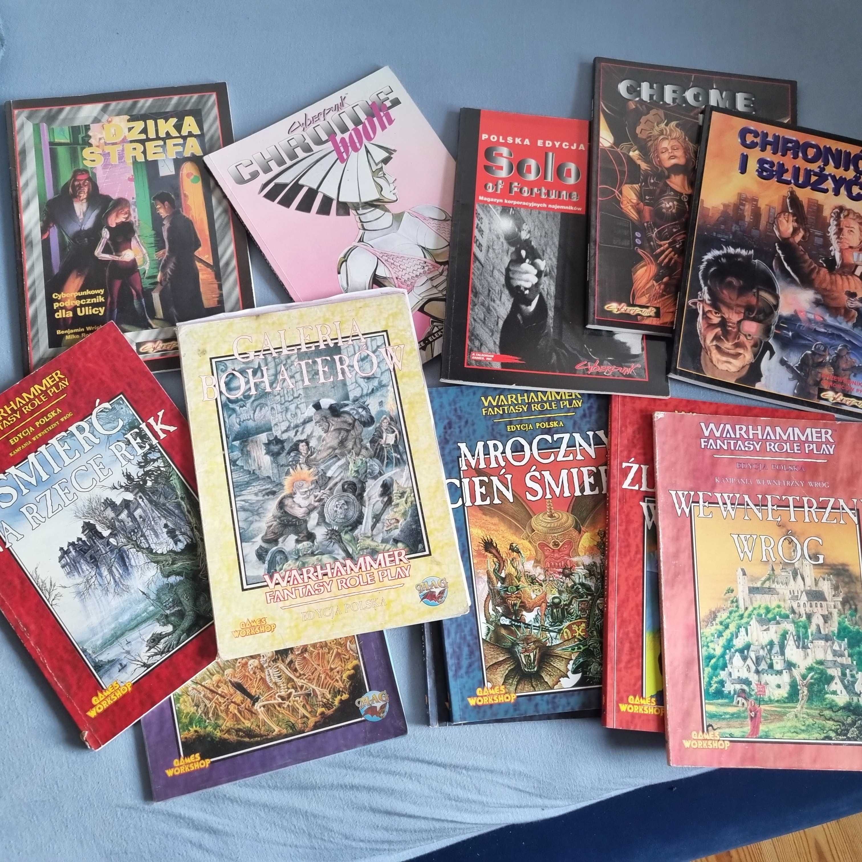 Dużo RPGów, wfrp i cyberpunk