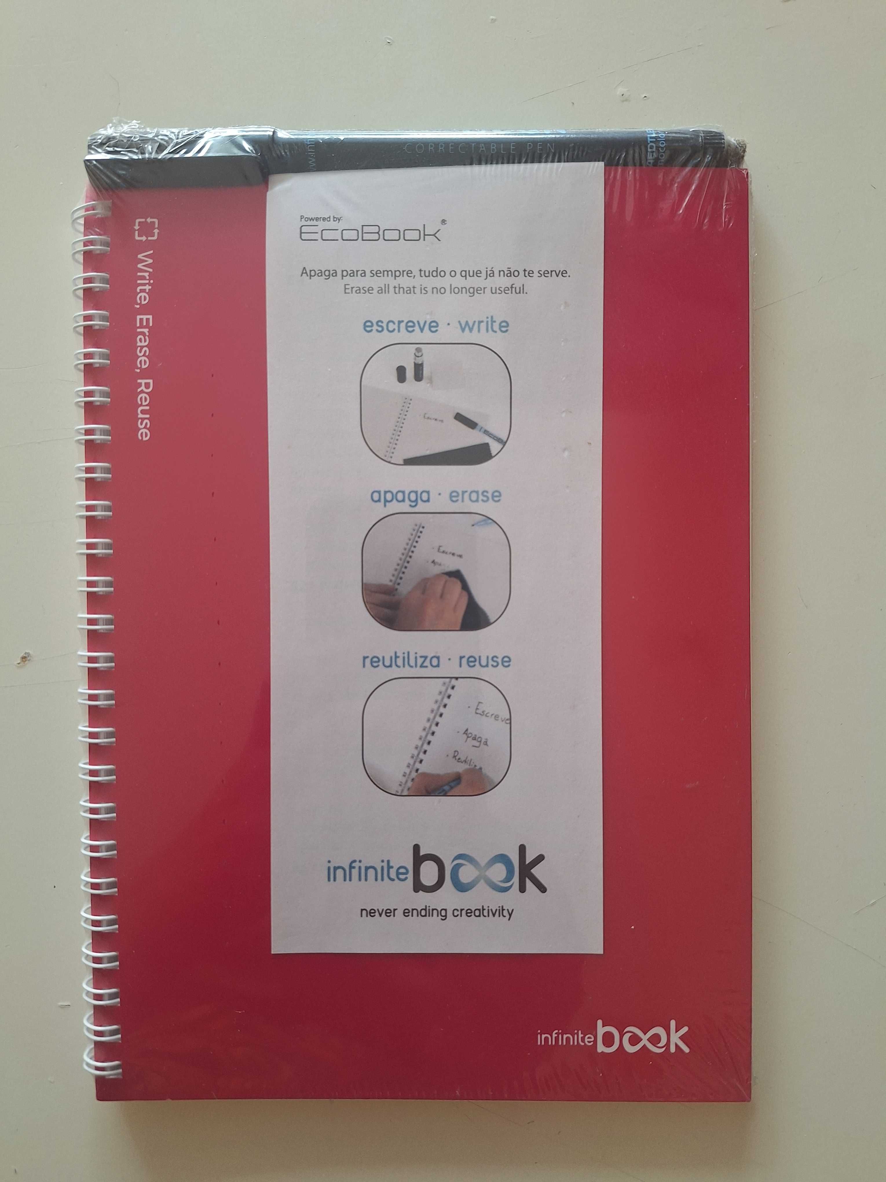 InfiniteBook A5 (em rosa) - Caderno Reutilizável