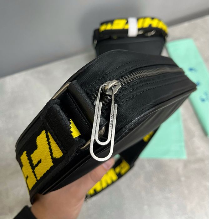 Off-White Hard Core сумка чорна через плече нейлонова чоловіча мужская