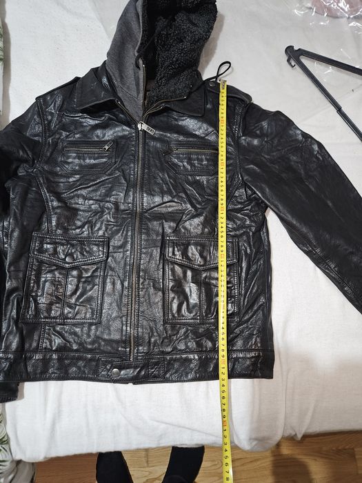 Casaco vintage em pele