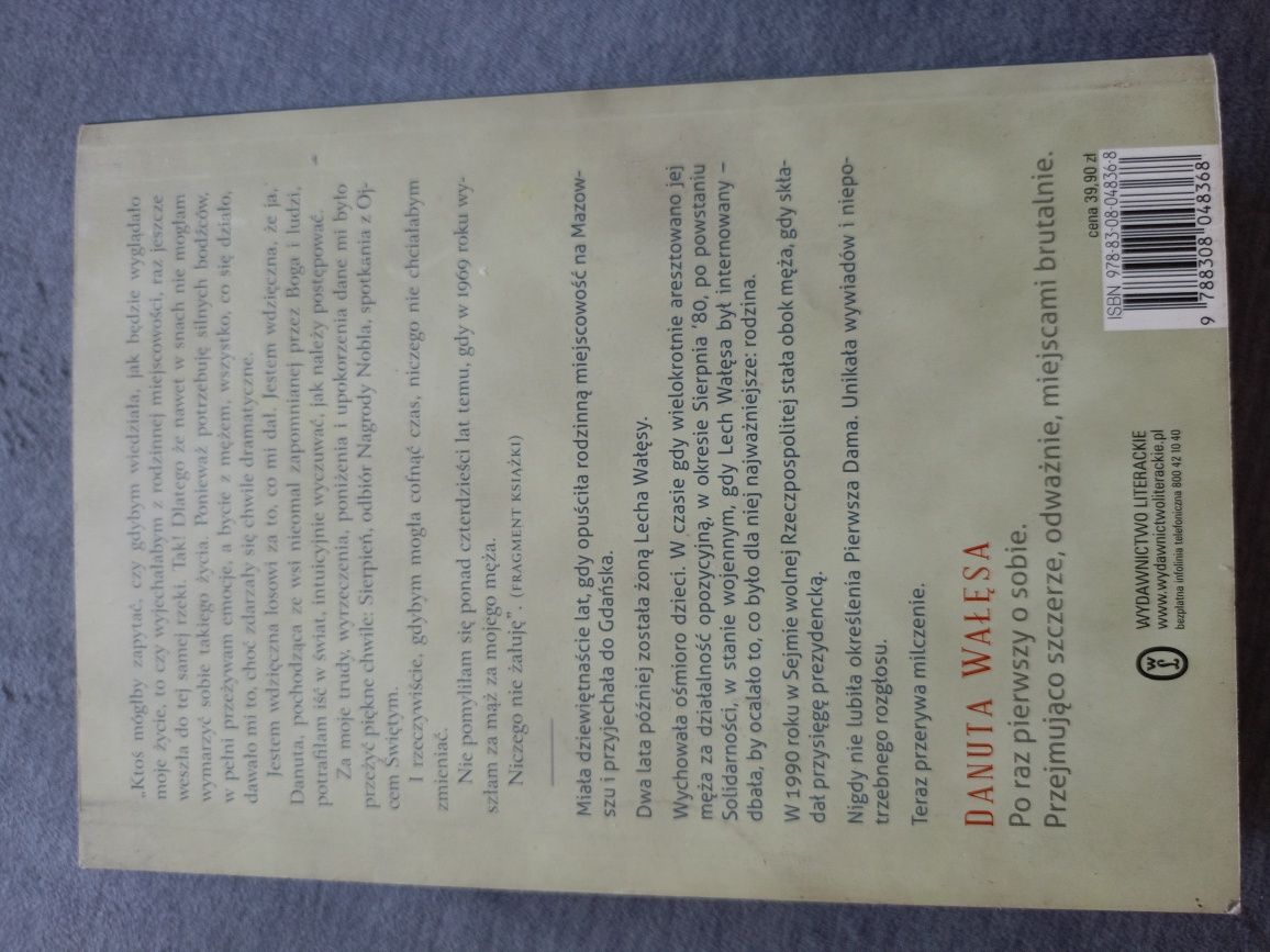 Danuta Wałęsa "Marzenia i tajemnice". Książka.