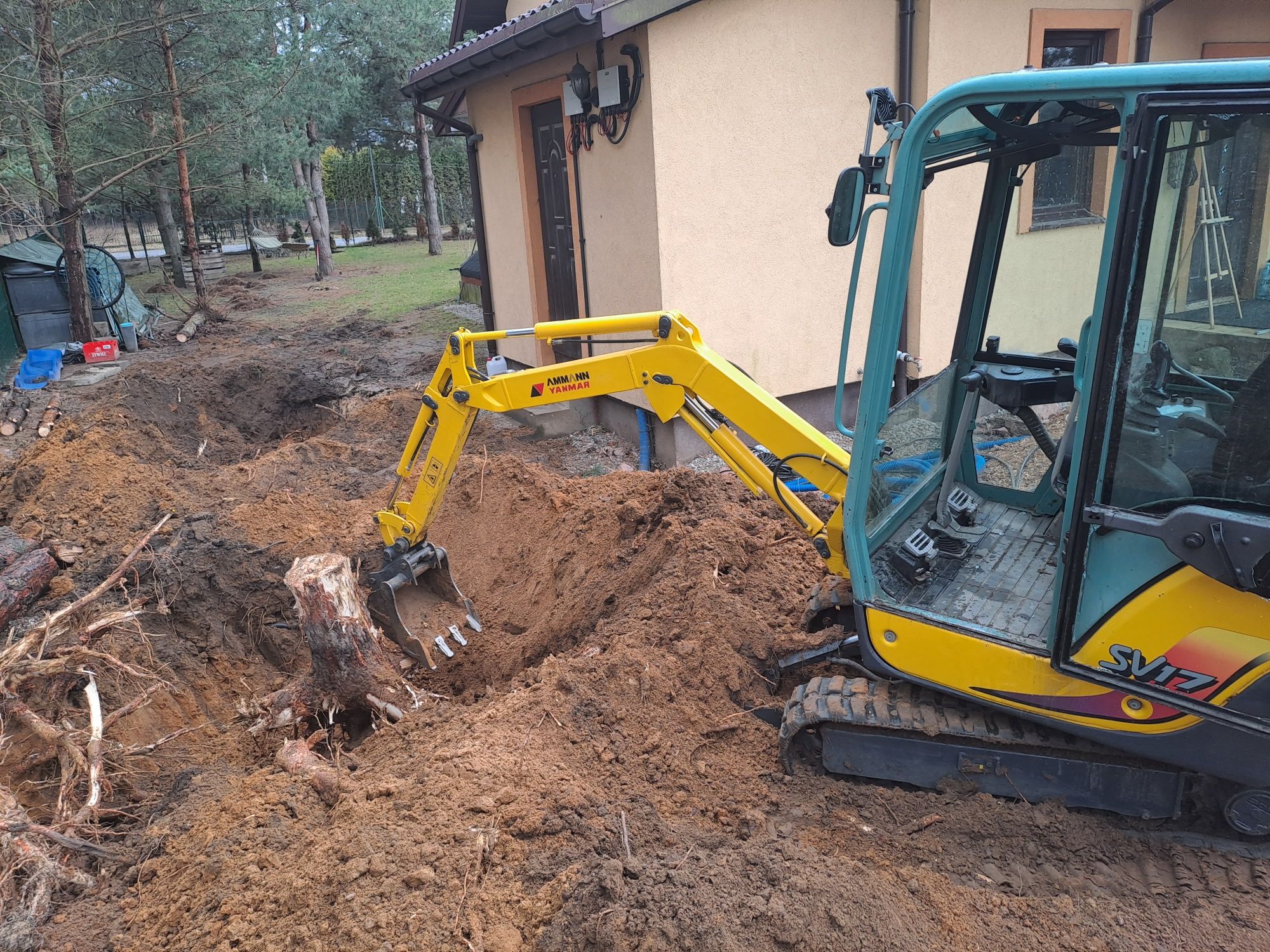 USŁUGI MINIKOPARKĄ,Ciągnik Yanmar Glebogryzarką Kosiarka Bijakowa