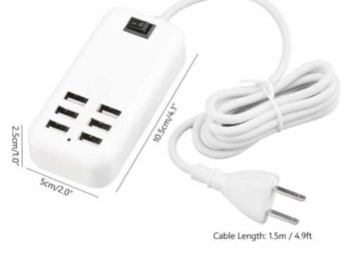 USB Hub 6 Портов, USB зарядка для iPhone iPad Samsung с выключателем