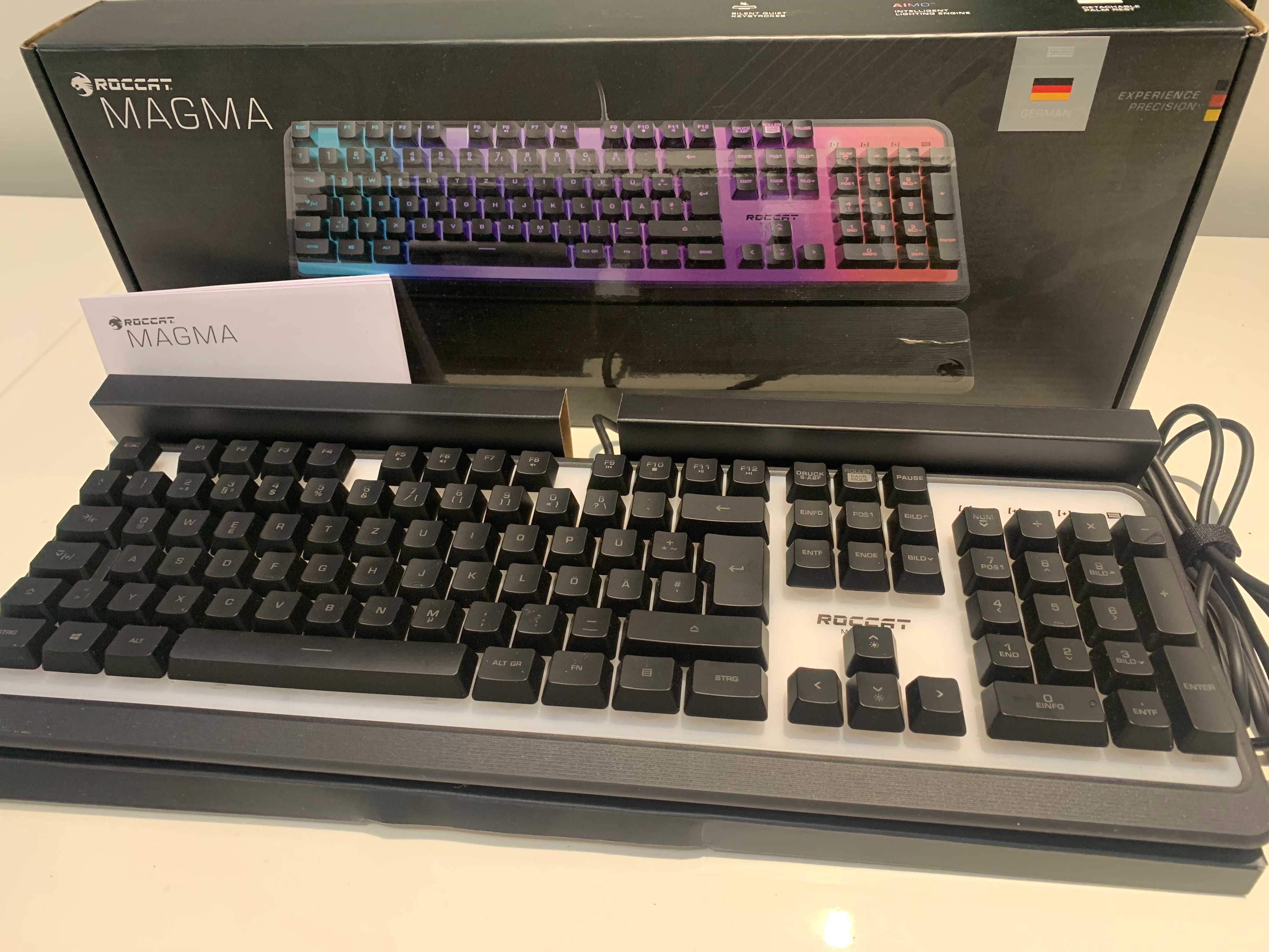 Roccat Magma membranowa klawiatura RGB układ DE czarna (z defektem)