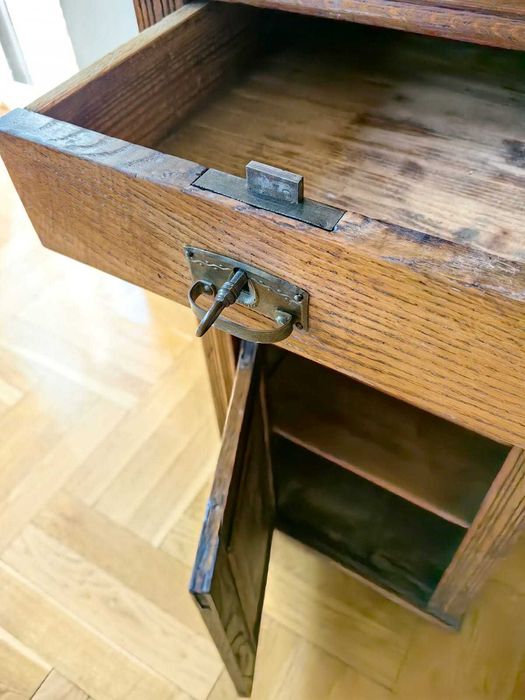 Szafka nocna z nadstawką- nakastlik - drewno