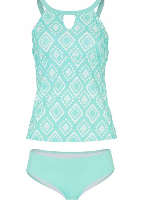 B.P.C śliczne tankini turkusowe w białe wzory z figami ^36