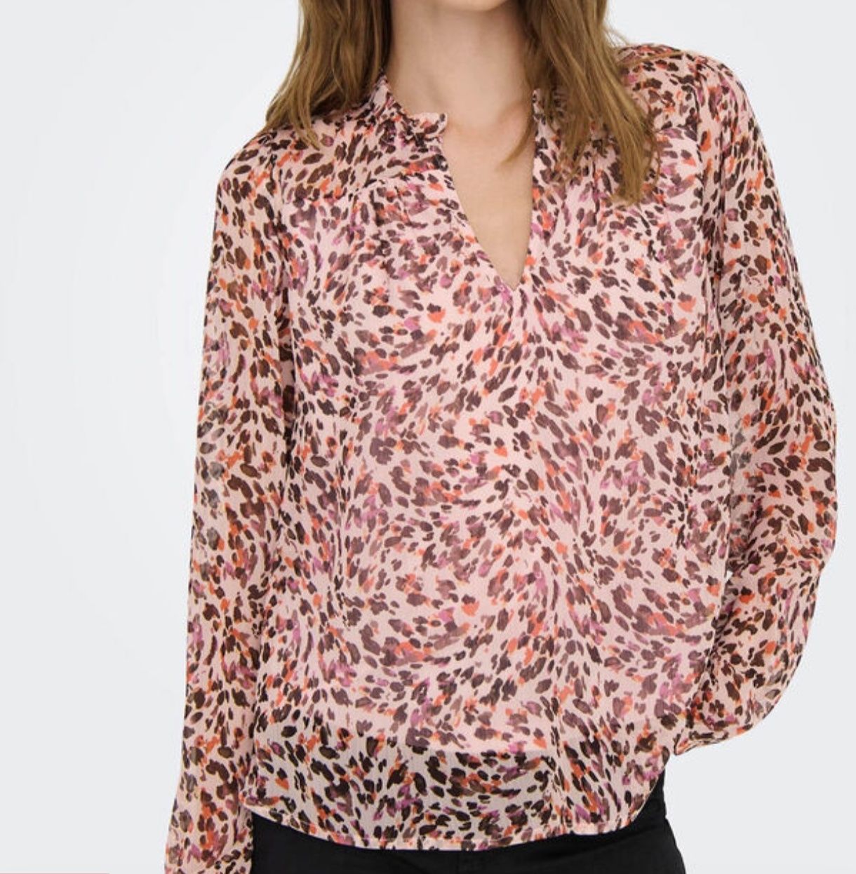 Blusa de manga comprida estampada