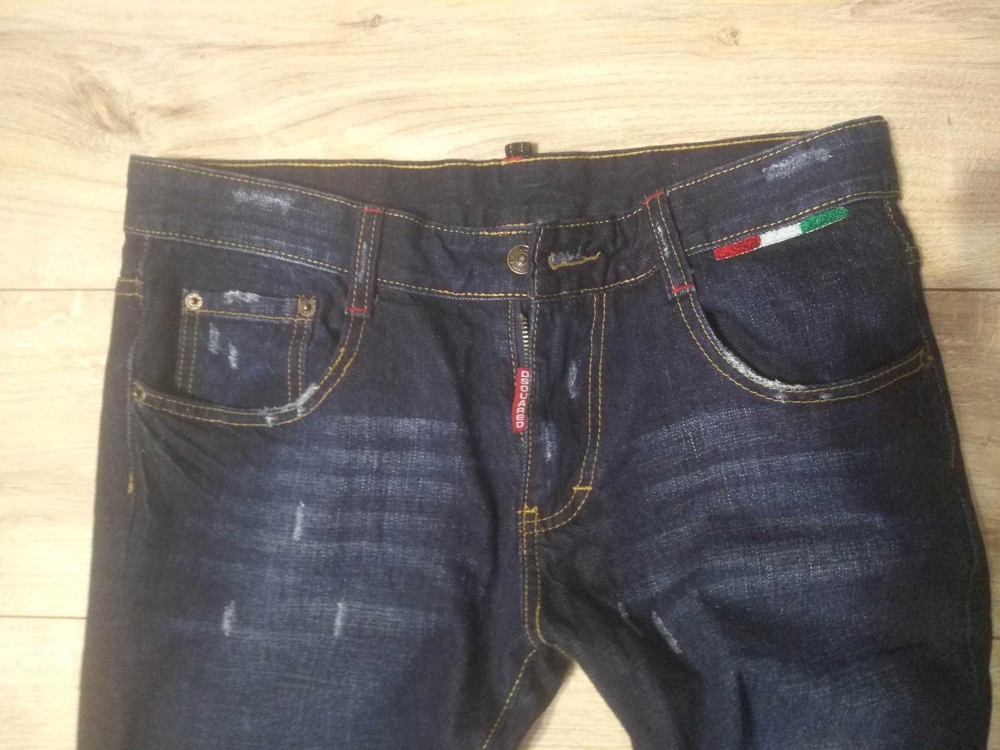 Dsquared spodnie jeansowe size 34 biodrówki